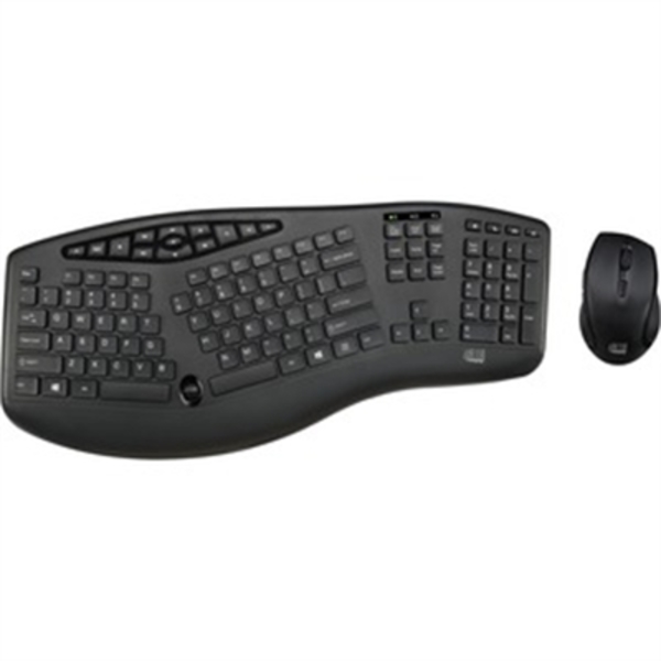 Adesso Wireless Ergo Keyboard Mouse WKB-1600CB